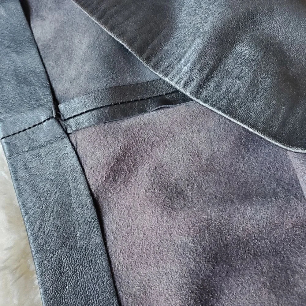 CEDARS‎ Vintage Women's Leather Skirt Size Small Black